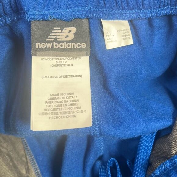 New Balance Fleece Training casual warm Sweatpants Royal Blue NWT Men Large - Picture 6 of 8